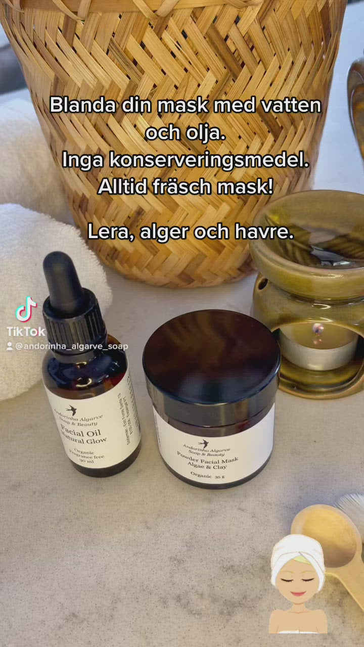 Ladda och spela upp video i Bildvisare, POWDER FACIAL MASK - ALGAE & CLAY
