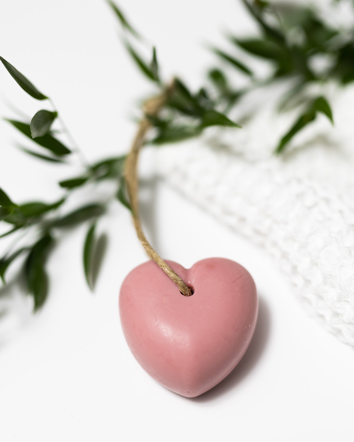 Pink Clay Heart - Soap on a Rope