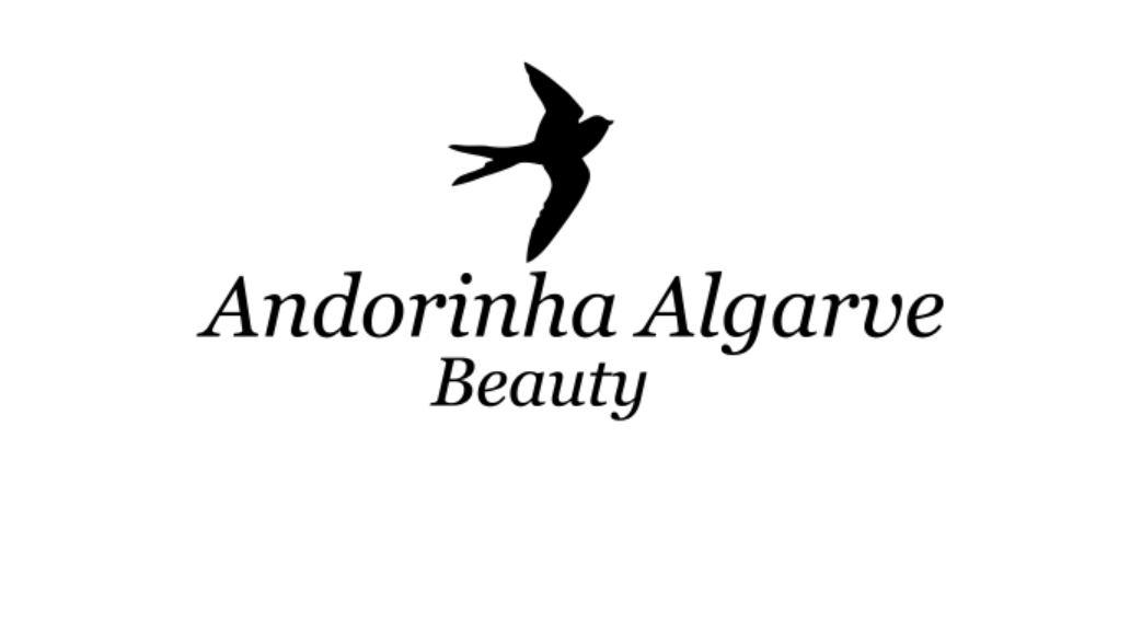 Logo of Andorinha Algarve Beauty with a swallow on a white background