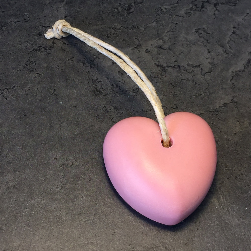 
                  
                    PINK CLAY HEART - Soap on a rope
                  
                