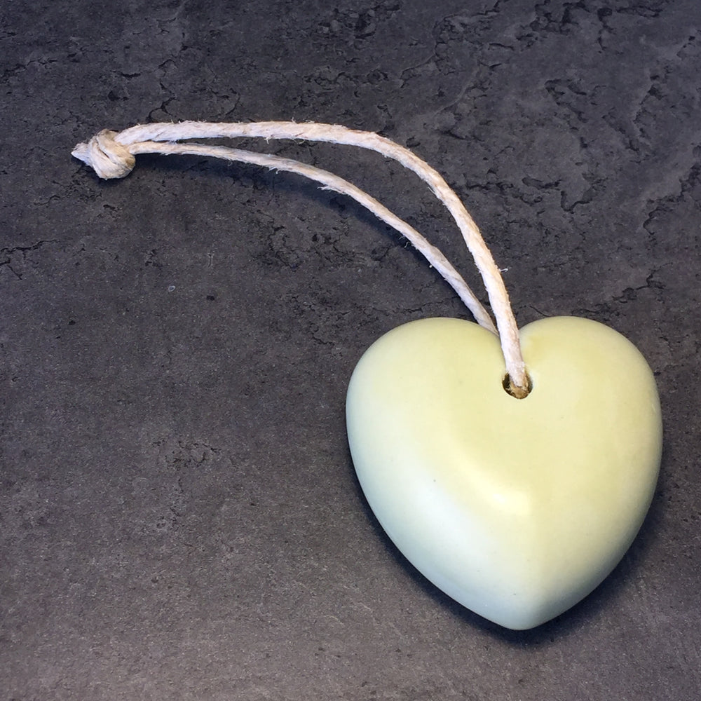 
                  
                    GREEN CLAY HEART - Soap on a rope
                  
                